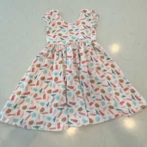 Colorful Patterned Kids Casual Dress